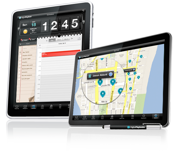 Image of Digital Playbook PlaybookTeam Schedule and iPad Locator with Google Maps